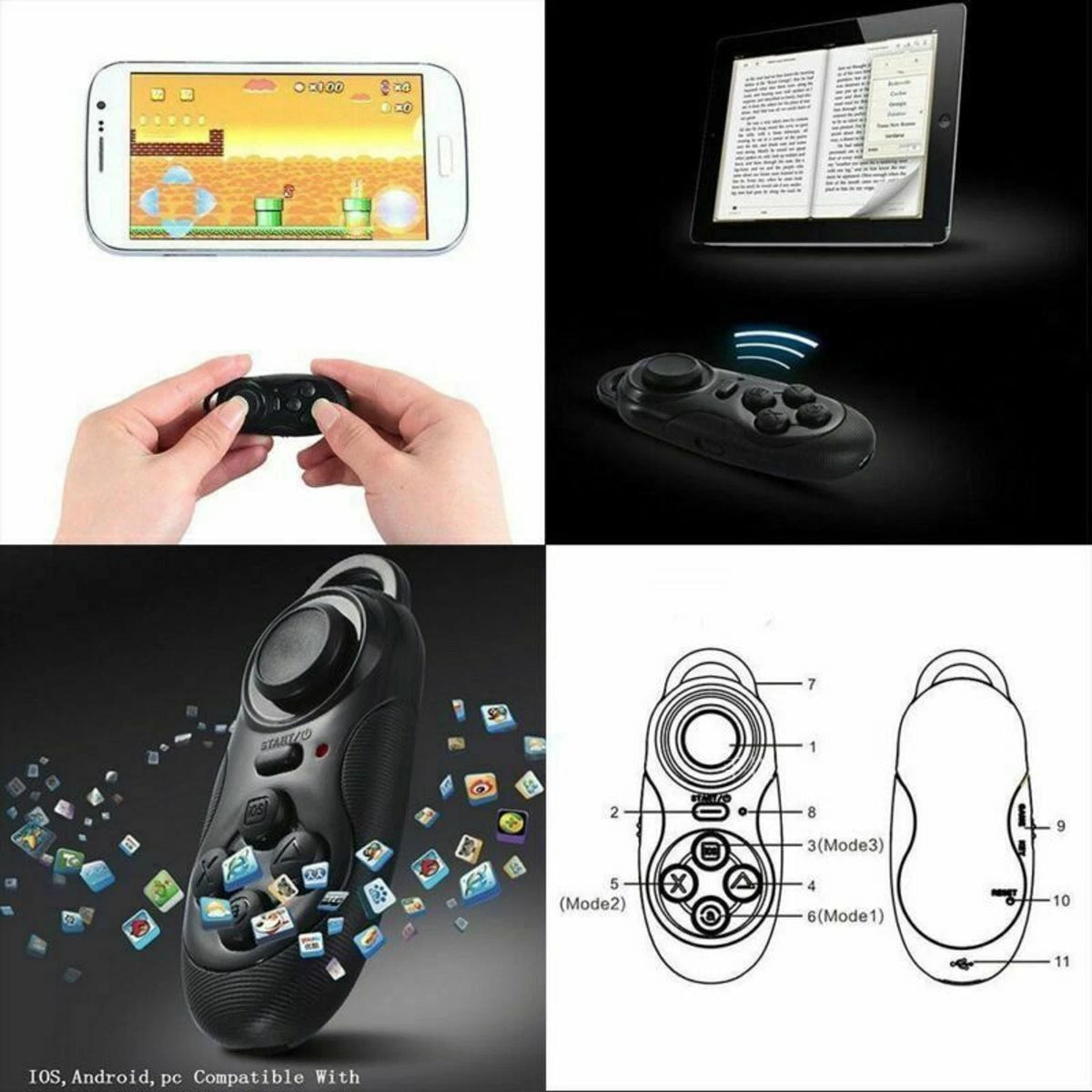 Game Controller Remote Control Gamepad For IOS/Android Smartphone Joystick B