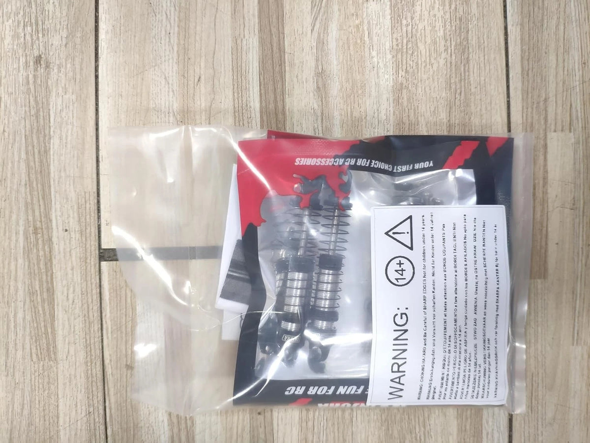 INJORA 59MM Shocks Long Threaded Shock Absorber Oil Damper for TRX4M Black