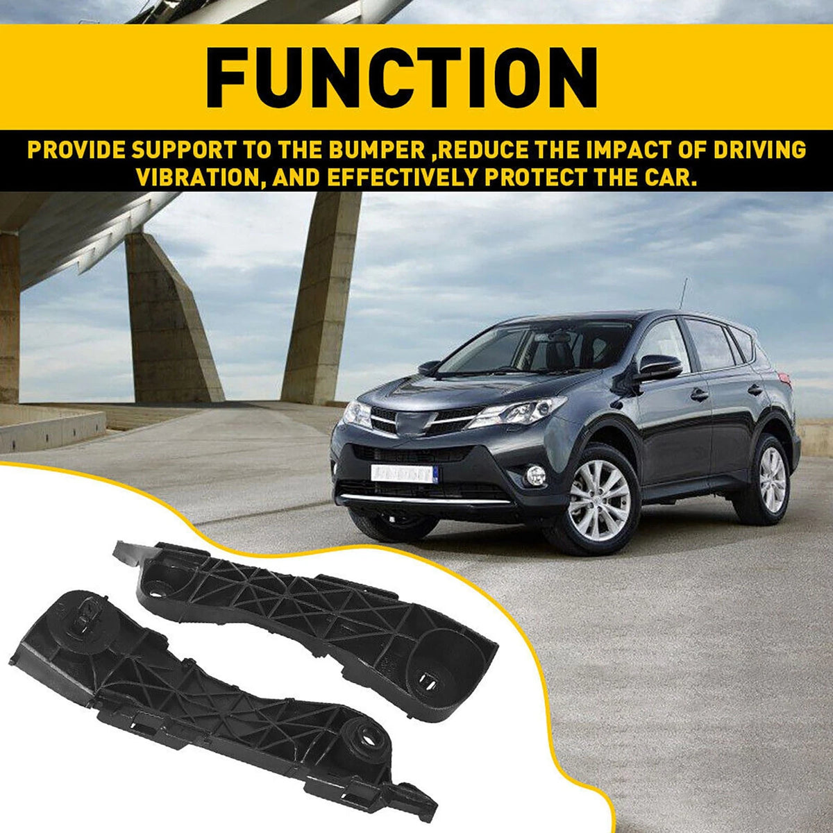 2* Front Bumper Brackets Retainers 2006-2012 For Toyota Rav4 Driver Passenger