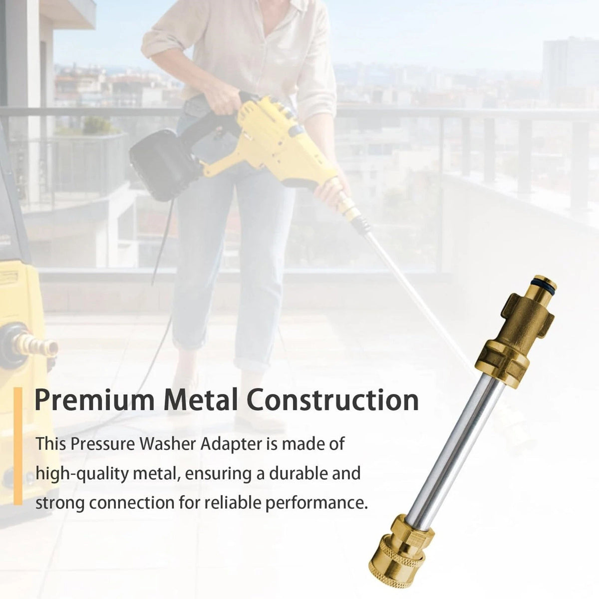Pressure Washer Gun Adapter For Dewalt DCPW550 With 1/4'' Quick Connect System