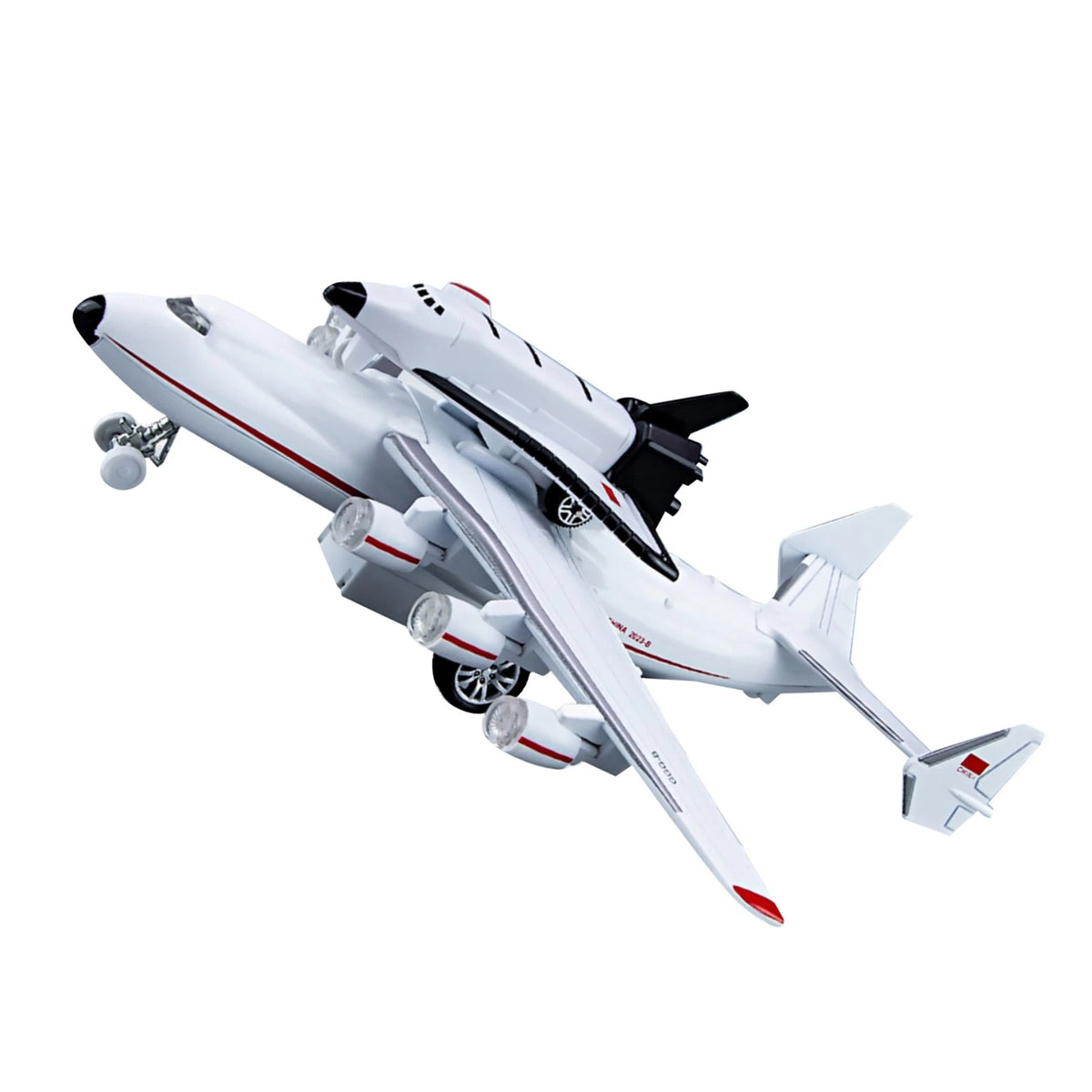 1/400 An225 Mriya Plane w/Buran Orbiter Model Sound Light Pull Back Gift,