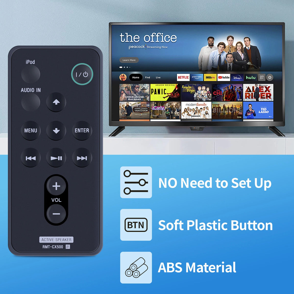RMT-CX500 For Sony Speaker Audio Remote Control RDP-XA700iPN RDP-X500IP