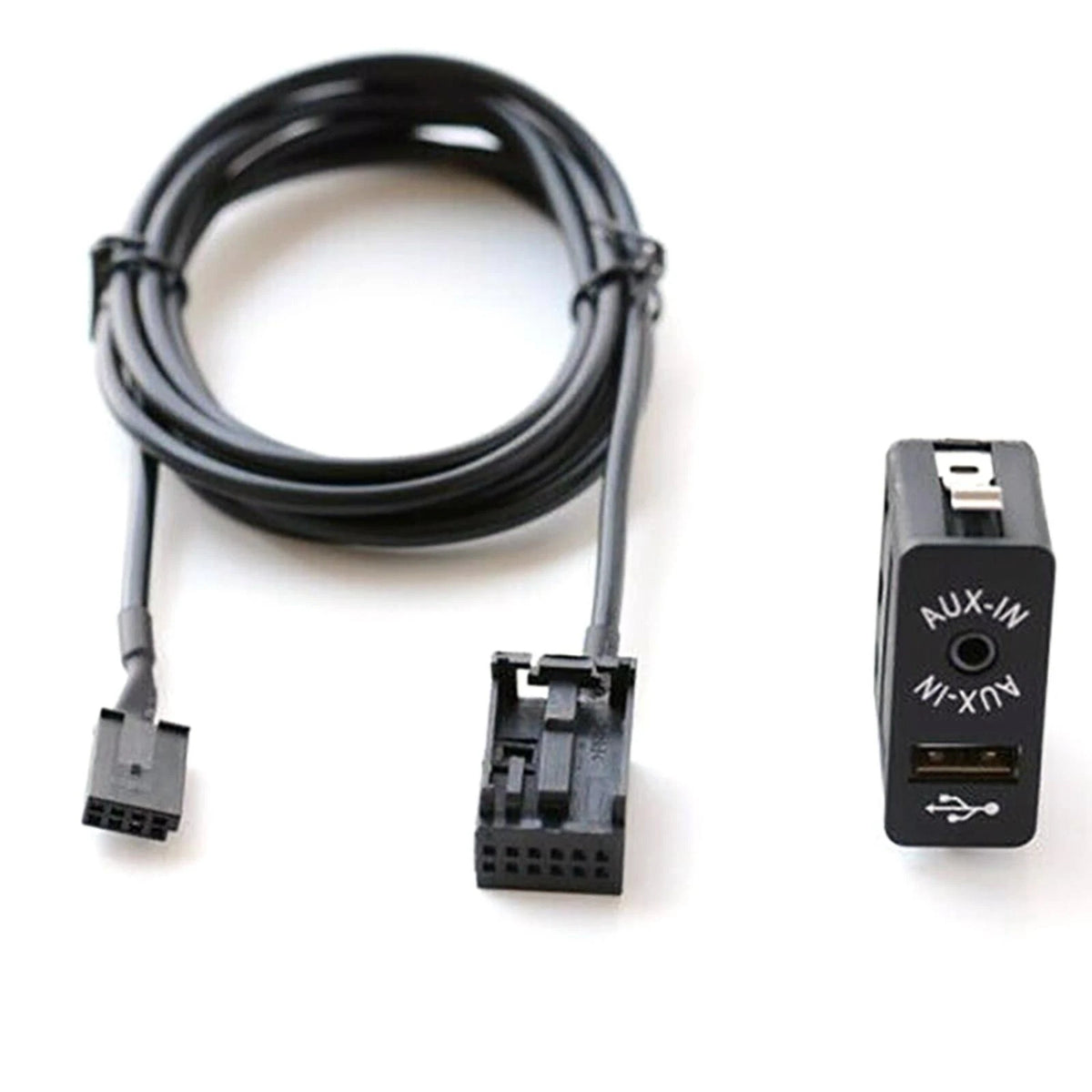 Car Dash Audio 12Pin Cable Adapter AUX USB Replacement For BMW E39 E53 X5