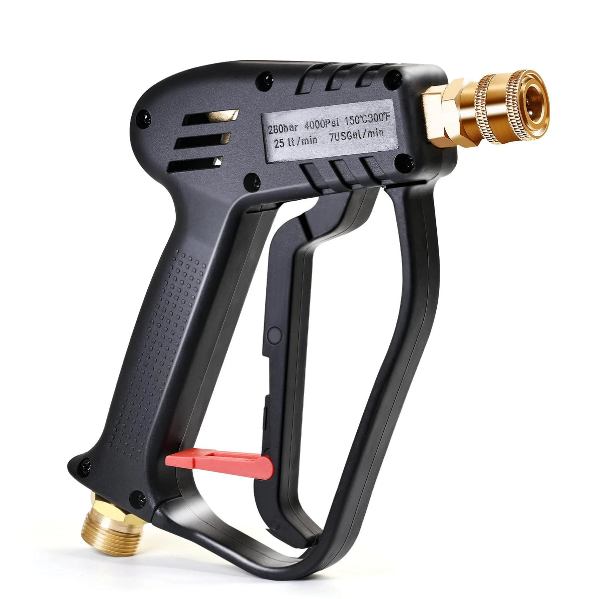 TOOLCY Short Pressure Washer Gun with M22-14mm (No Nozzles), Black