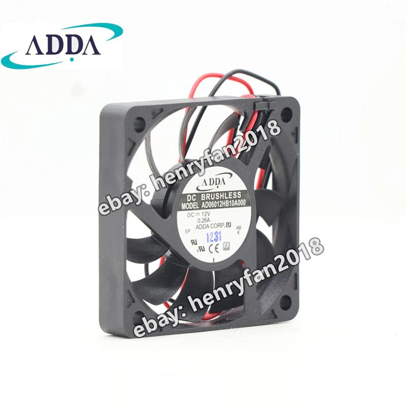 ADDA Fan AD06012HB10A000 Axial Fan DC 12V 0.26A 60*60*10MM 6CM Cooling Fan