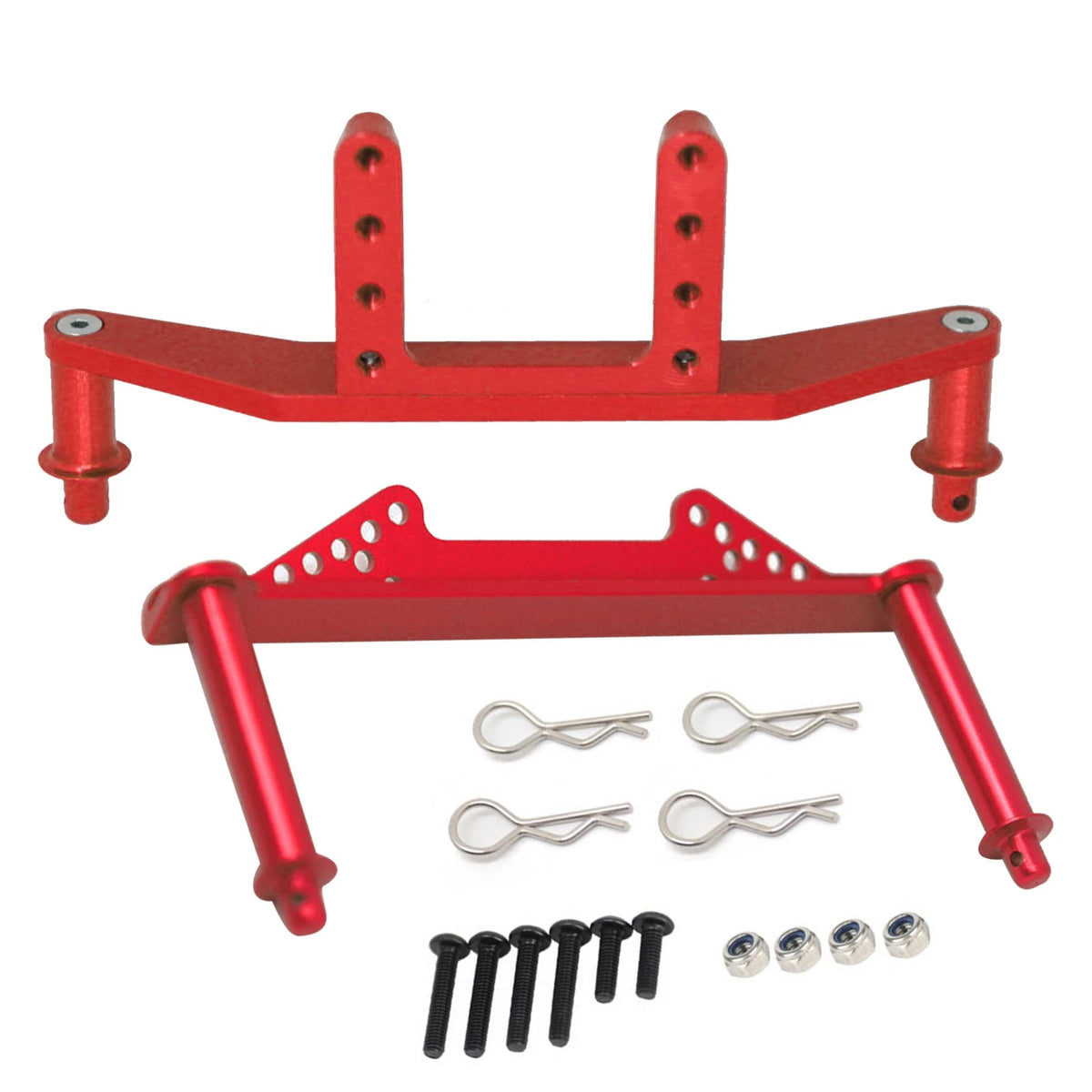 1/10 RC Car Red Front & Rear Body Posts& Mounts For Traxxas Slash 2WD Repair-