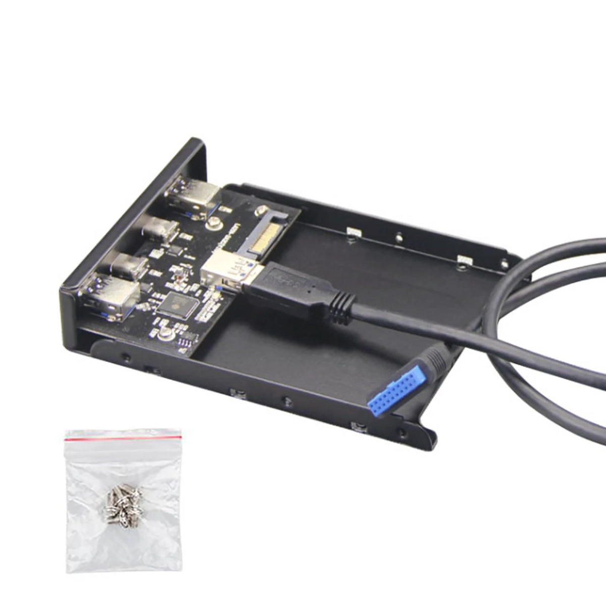 3.5 Inch Ports USB Front Panel Floppy Bay Expansion Adapter Computer Accessories