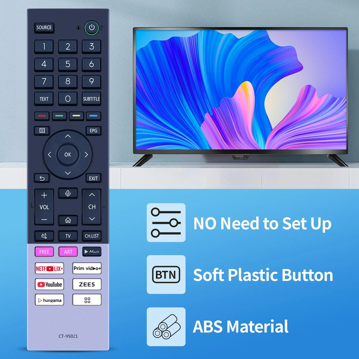 CT-95021 Replacement Remote Control For Toshiba Smart TV
