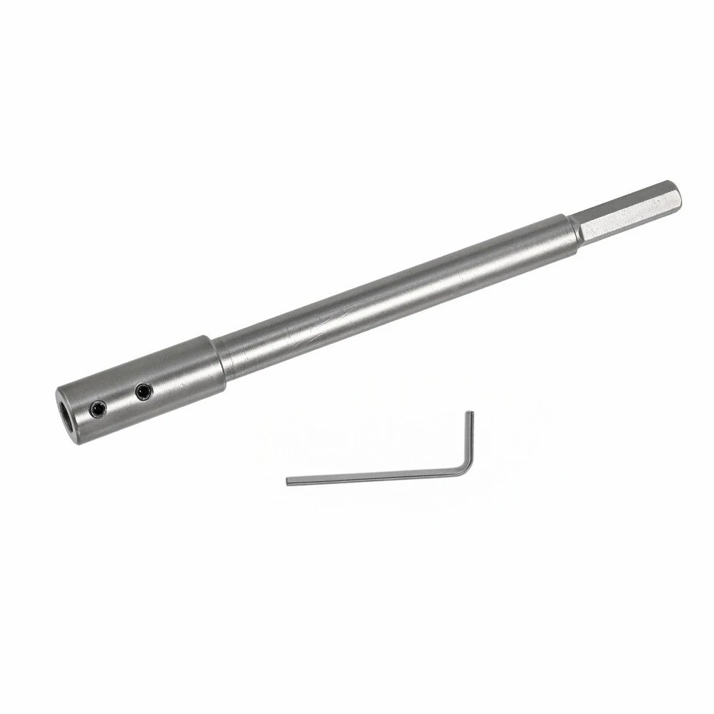 7 Inch Extension Rod Tool for 9.7mm Round Shaft Drill with Set Screws Hex Key