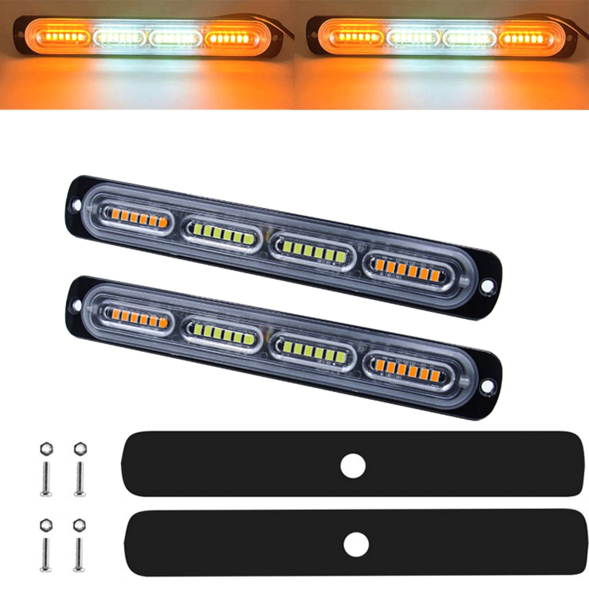 LED Flashing Strobe Light Bars Warning Hazard Beacon Part For Car Truck
