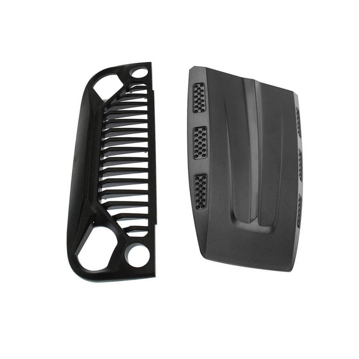 Plastic Hood& Front Air Inlet Grille Cover For Jeep Wrangler Rubicon 1:10RC Car