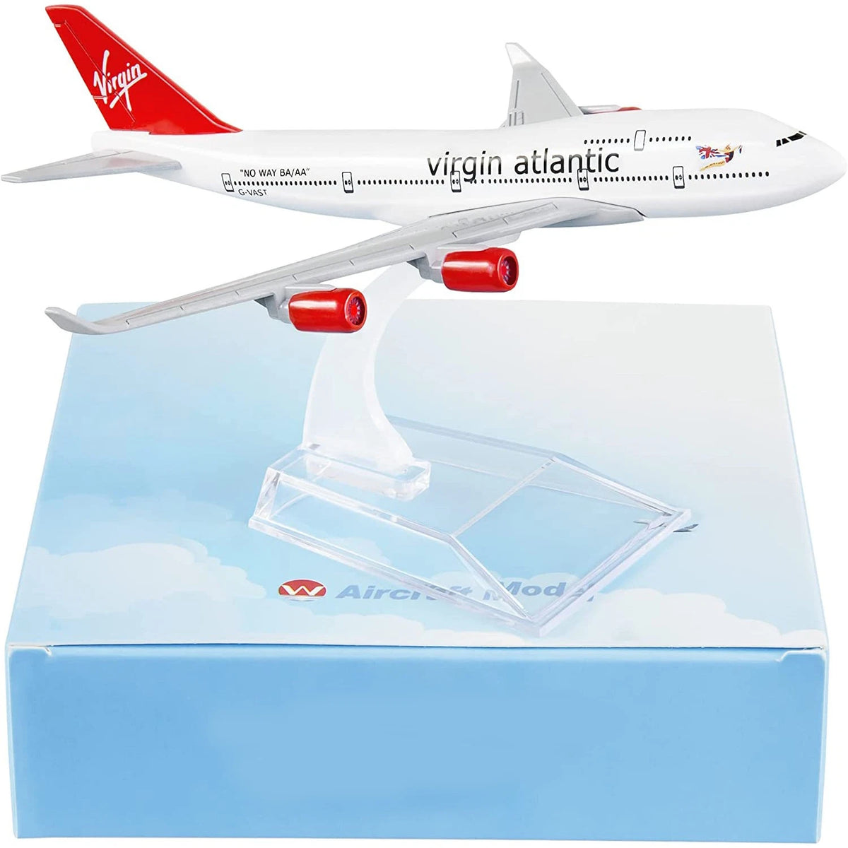 Retro 1/400 16cm Virgin Atlantic B747 Airplane Model Alloy Diecast Aircraft