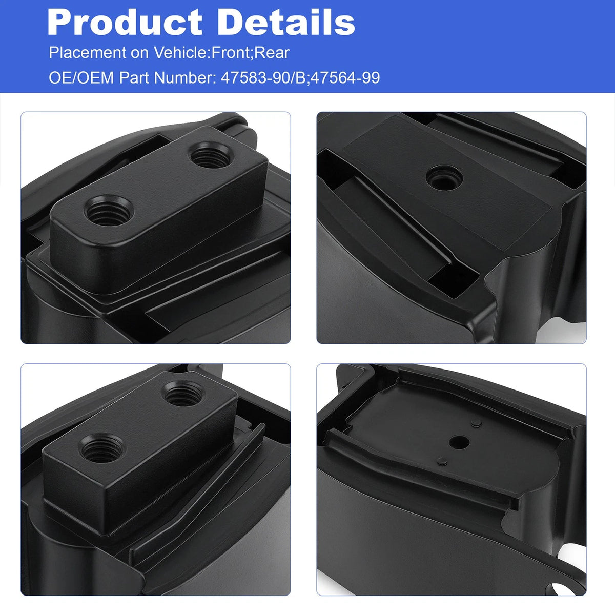Front and rear engine mount isolator set for Harley-Davidson Dyna FXD FXDWG