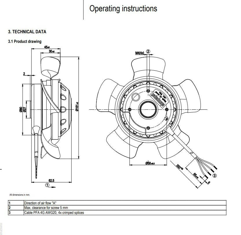 Ebmpapst M2D068-BF AC Fan 400/480V 0.18/0.19A Siemens Spindle Motor Cooling Fan