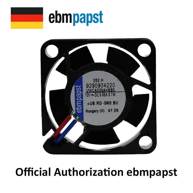 Ebmpapst 252H Axial Fan DC 12V 0.7W 55mA 2-Wire Case Cooling Fan