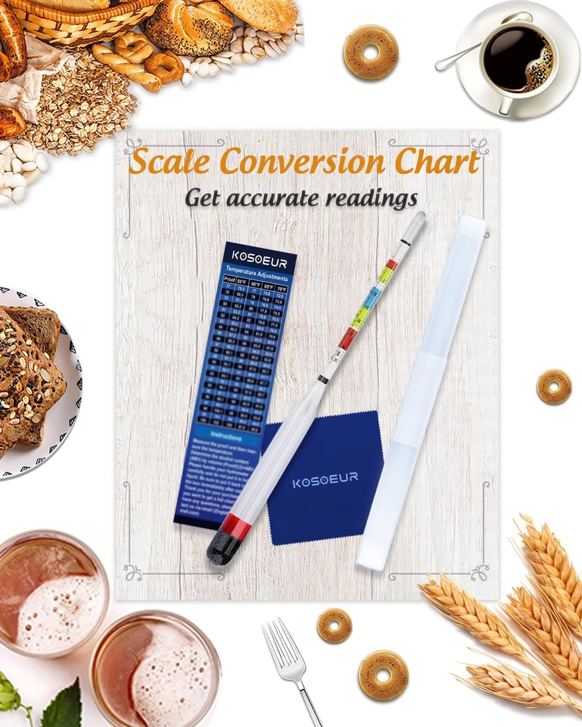 Kosoeur Triple Scale Specific Gravity Hydrometer, Hydrometer
