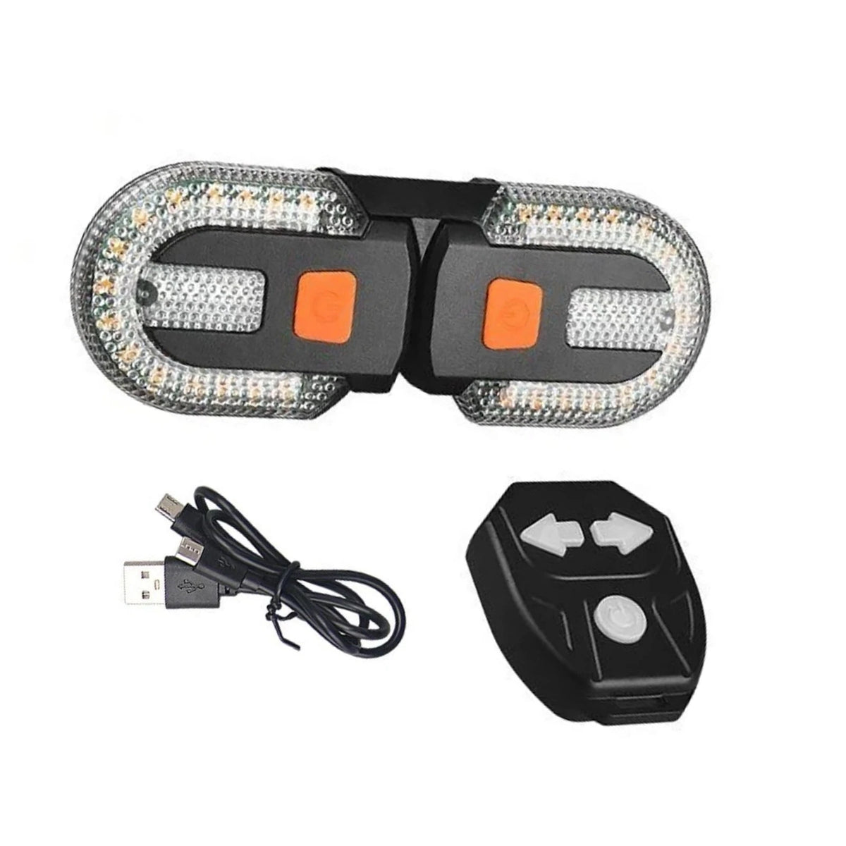 Rechargeable Bike Tail Light Kit Remote Control Turn Signals 5 Lighting Modes