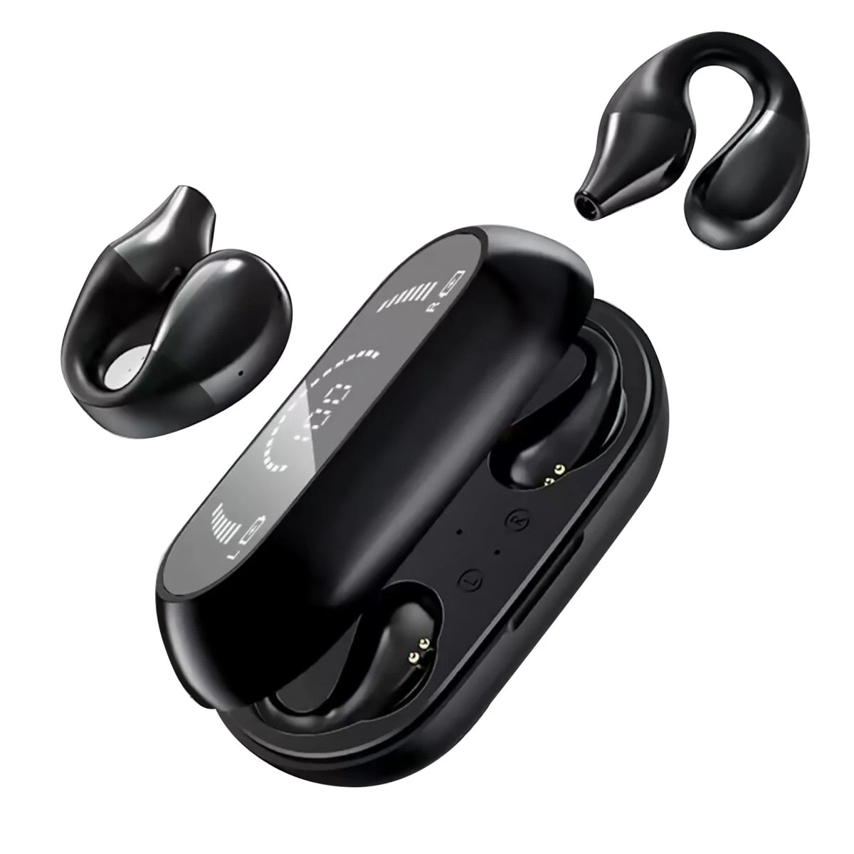 LED Bone Conduction Earbuds Wireless Bluetooth 5.2 Headphone HiFi Stereo Headset
