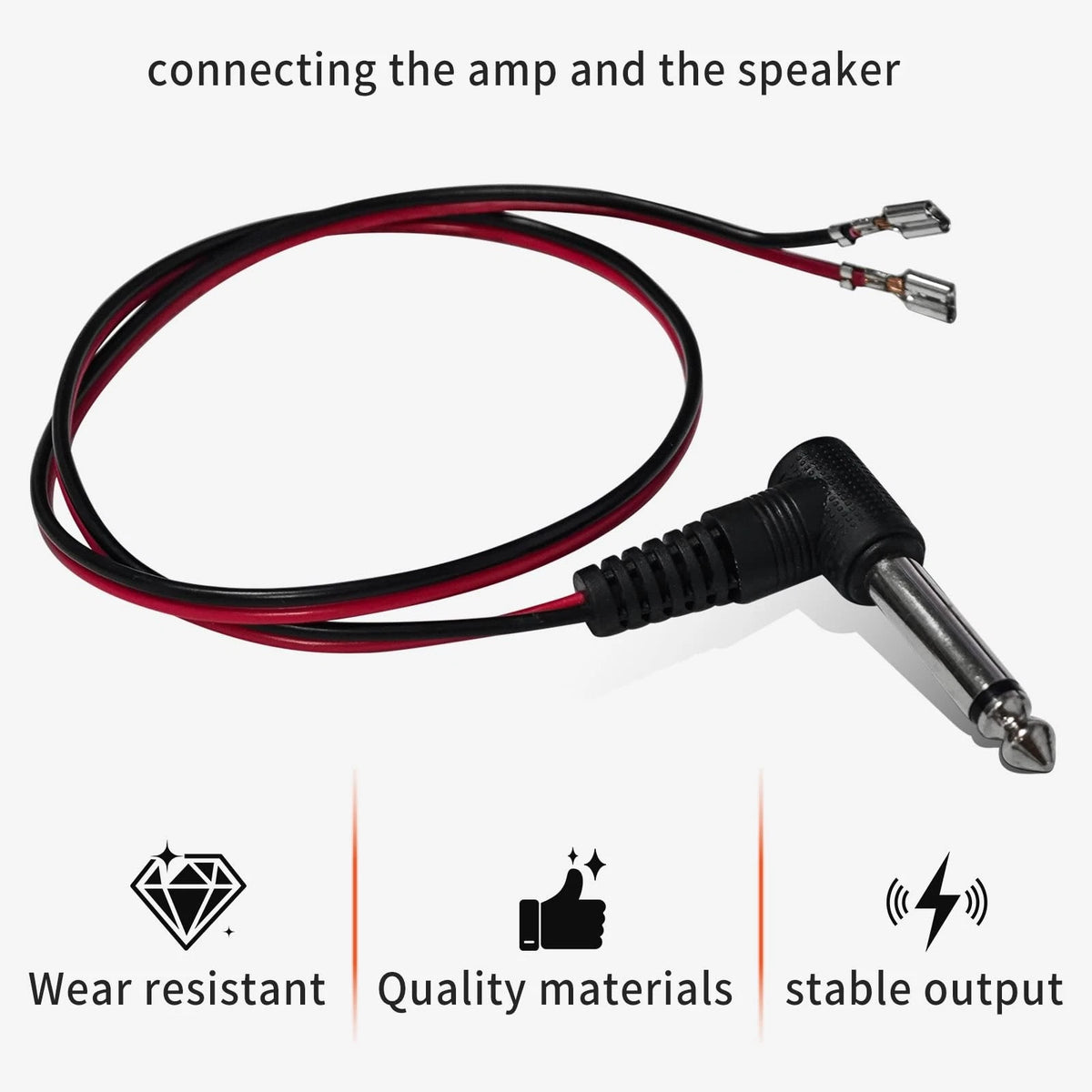 003-8566-049 Replacement 1/4-Inch Internal Speaker Cable 13.5 inches, black