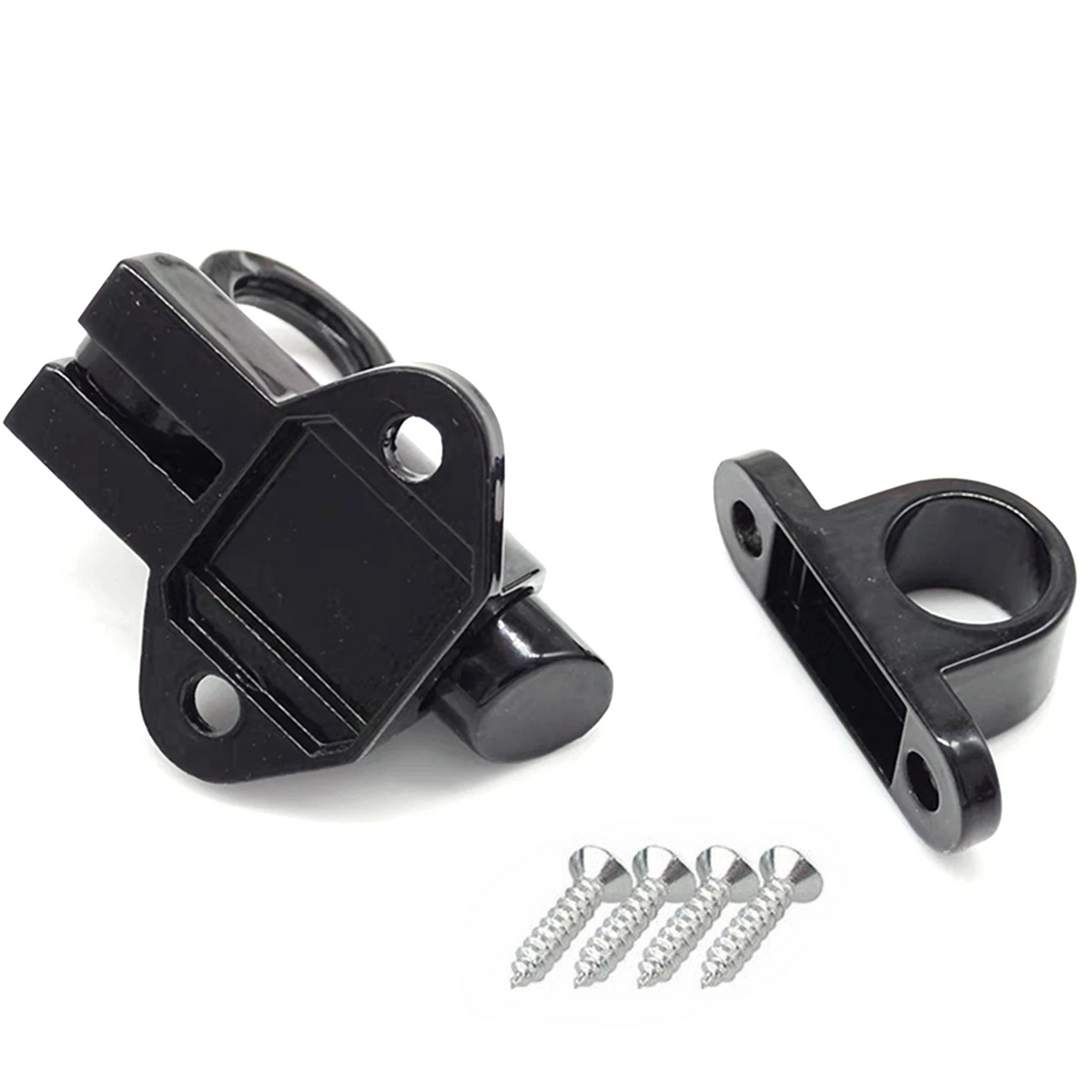 Black Aluminium Alloy Spring Door Lock with Automatic Locking Mechanism E