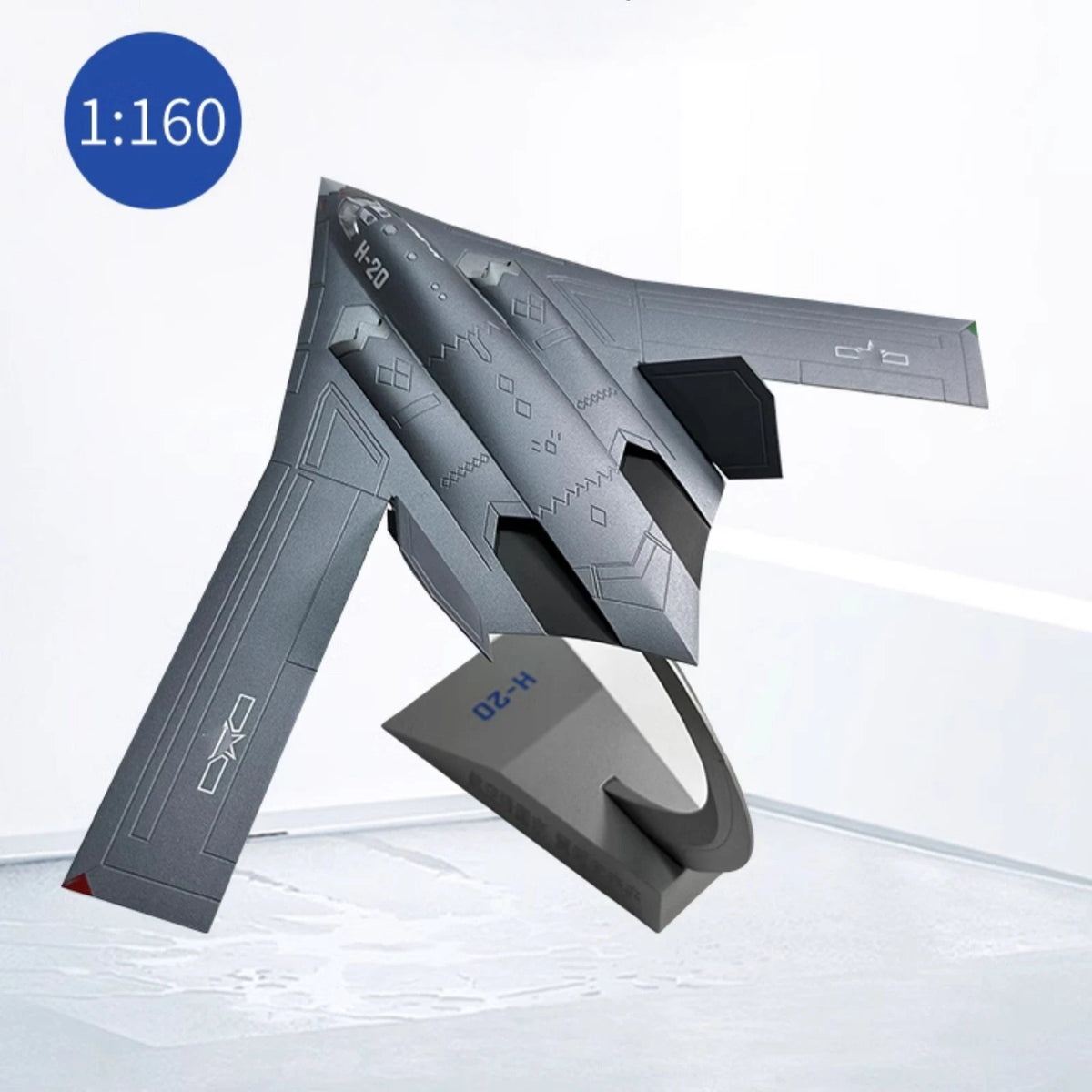 20cm 1/160 China H-20 Strategic Stealth Bombers Fighter Model Gifts For Birthday