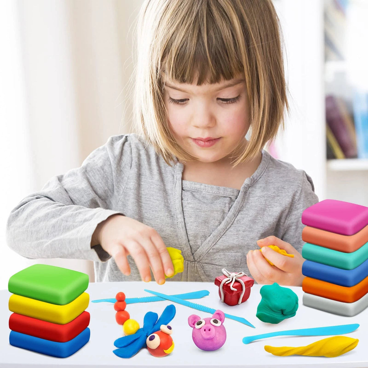 ESSENSON Magic Clay - Air Dry 24 Colors, Modeling for 24 Colors