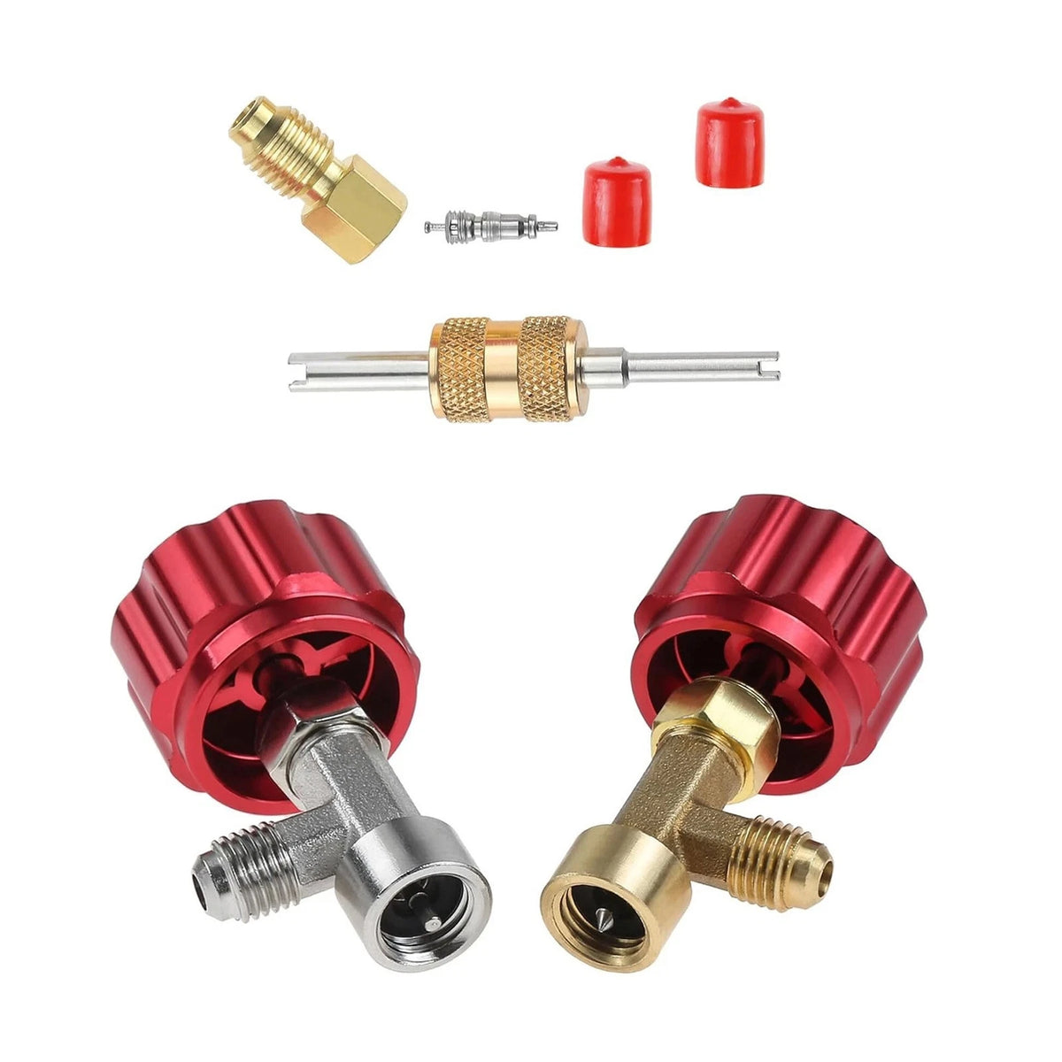 R134A Can Tap Valve Self-Sealing & Puncture Style With Adapter A/C Accessories