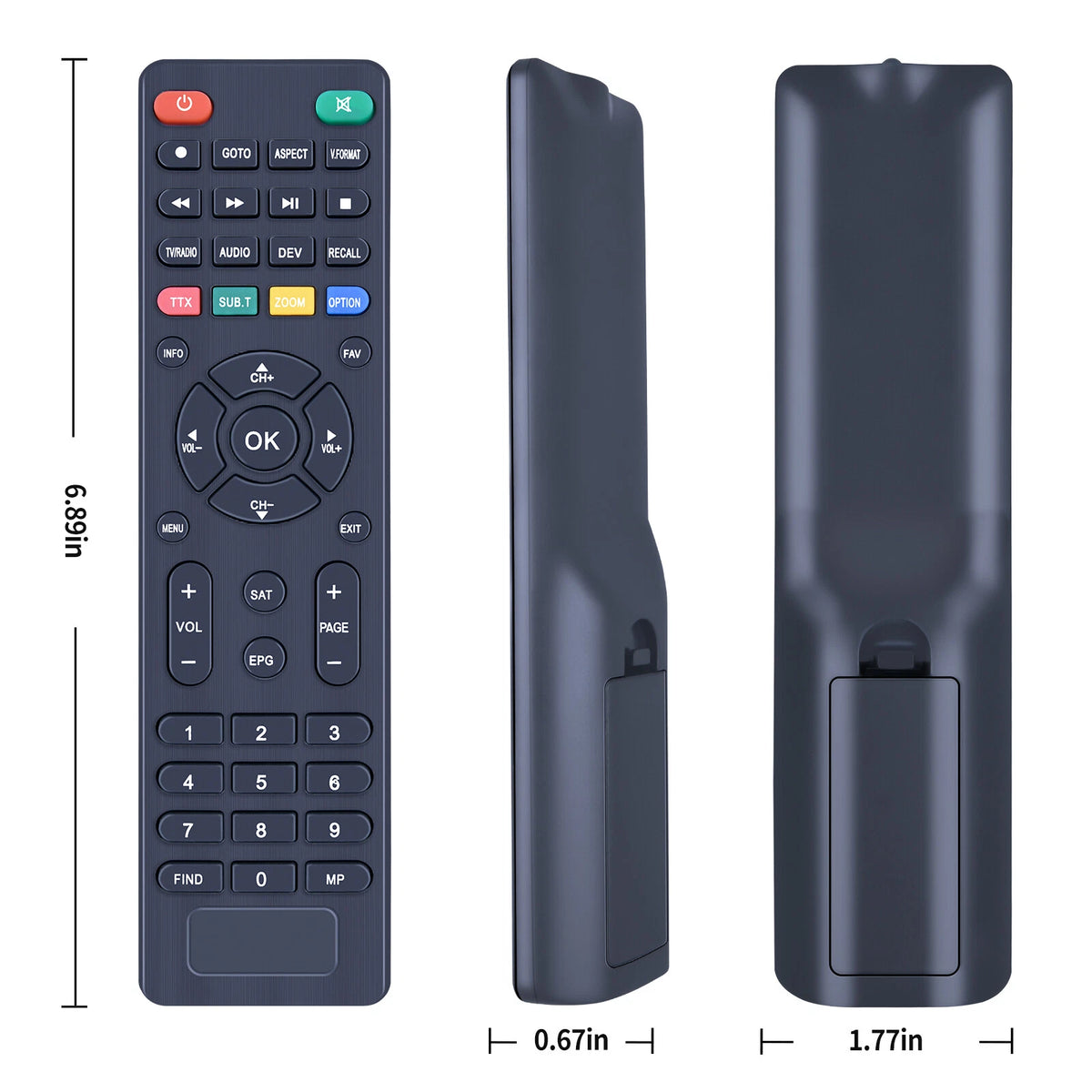 Replacement Remote Control For Golden Interstar HD FTA+, FTA-S, FTA S2