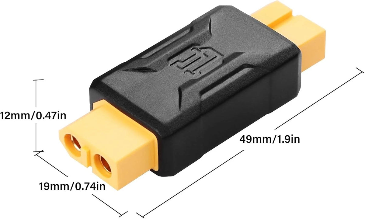 SinLoon 2 Pack XT60 Female to Connector Adapter Wireless Black