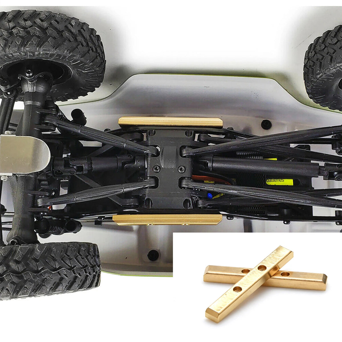 1/24 2 Pack RC Car Brass Boulder Bars For Axial SCX24 90081 Upgrade Accessories