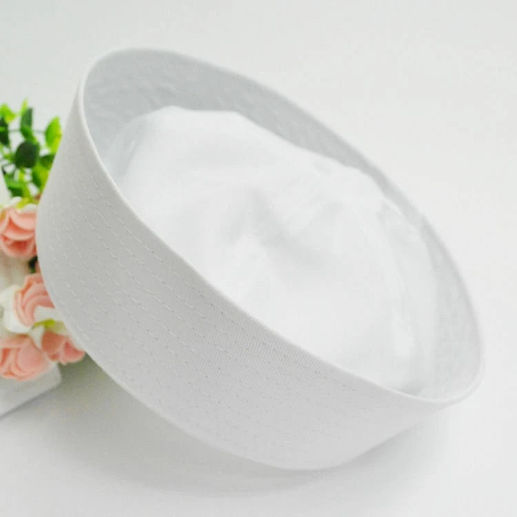 Adult White Navy SAILOR Fishing Marine Costume Hat Cap 58cm gg