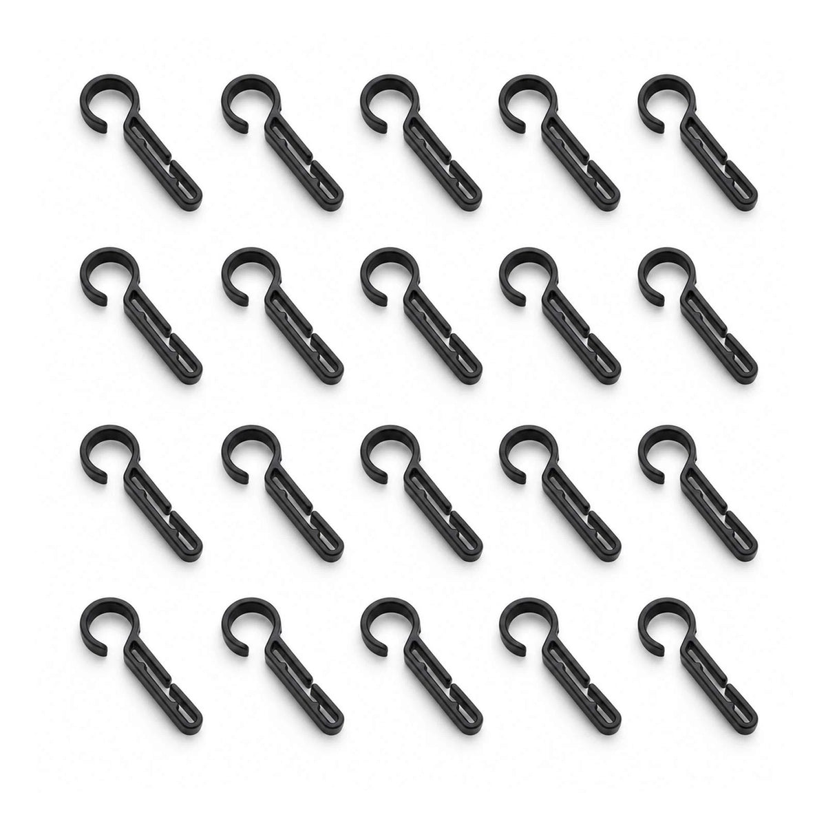 20Pack Headlamp Clips Attachment Head Light Clamps Black Hard Safety Cap Hook