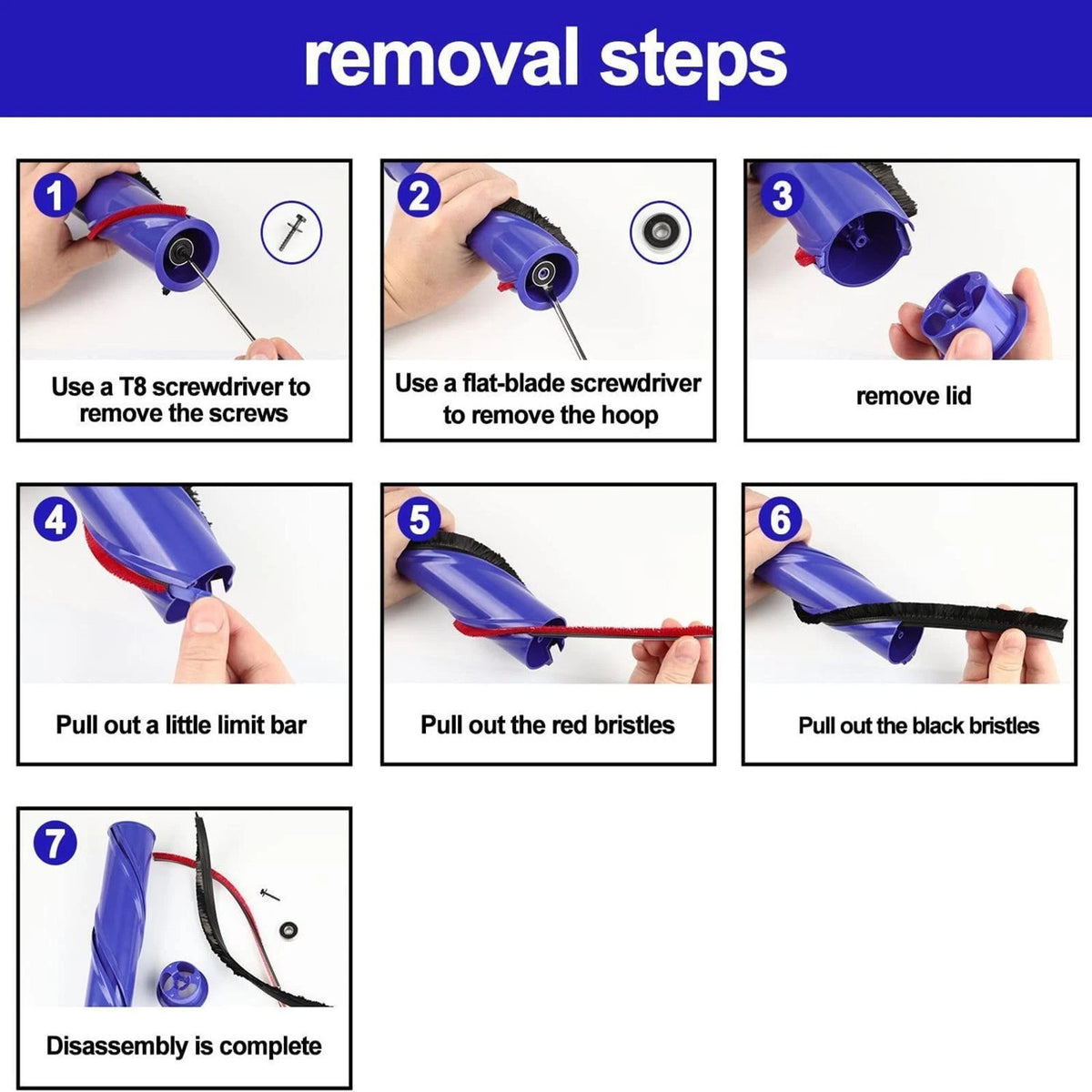 Plush Strips For Dyson V6/7/8/10 Vacuum Cleaner Third-Party Rolling Replace Part