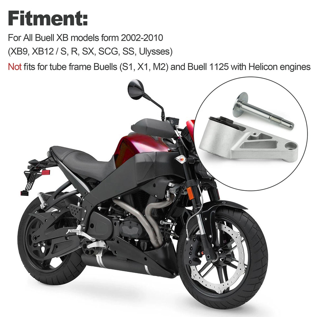 Front Isolator Kit for Buell XB Models form 2002-2010 (XB9, XB12 / S, R, SX, SCG