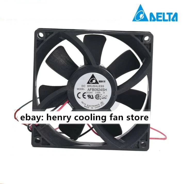 Delta Fan AFB0924SH Axial Fan DC 24V 0.50A 92*92*25mm 2-wires Server Cooling Fan