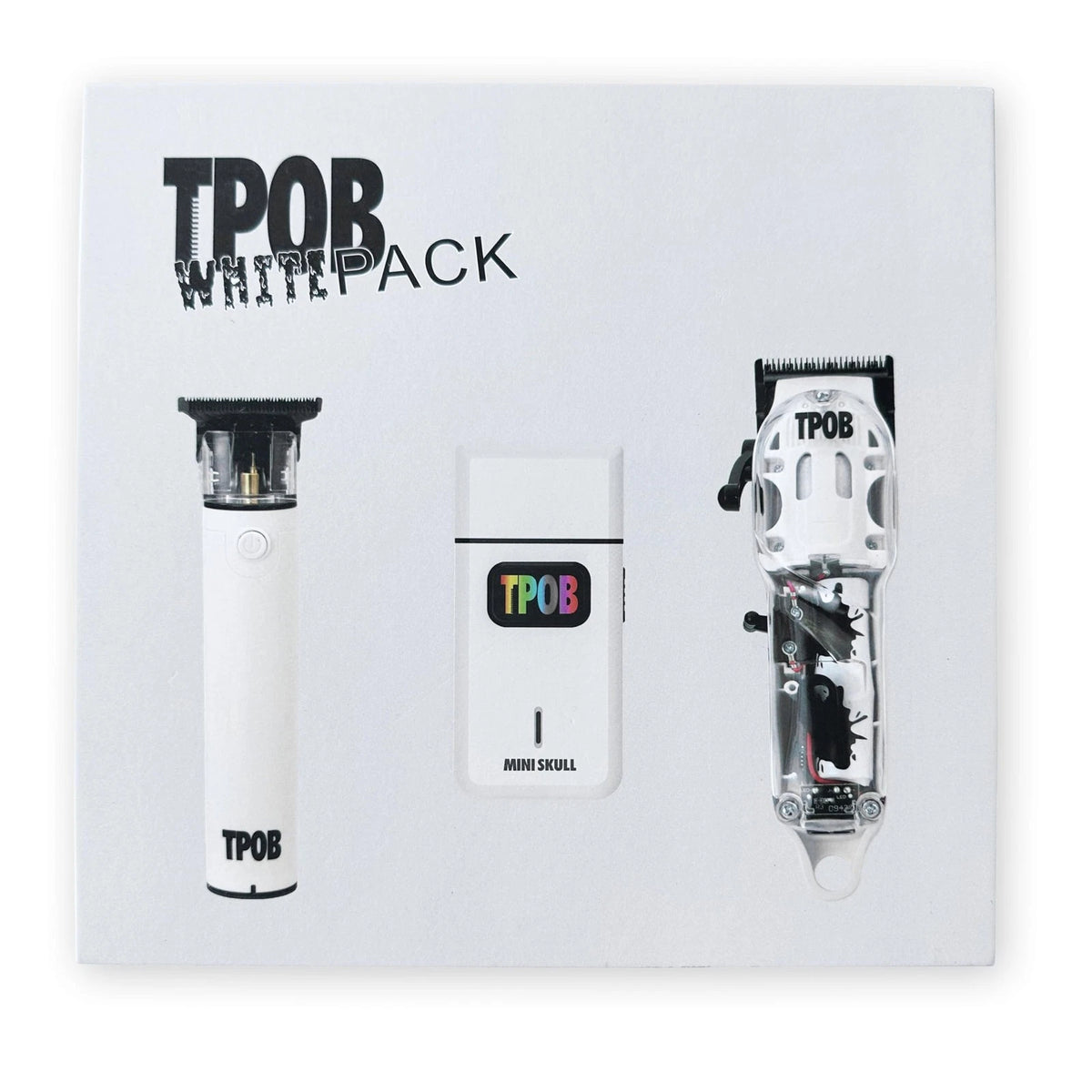 TPOB Slime 2 Barber Hair Clippers Trimmer Shaver Set for Men with White Pack