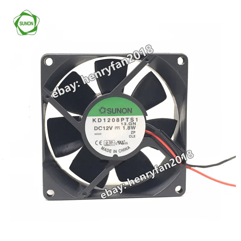 SUNON KD1208PTS1 Axial Fan DC 12V 1.8W 80*80*25mm 2-wires Case Cooling Fan