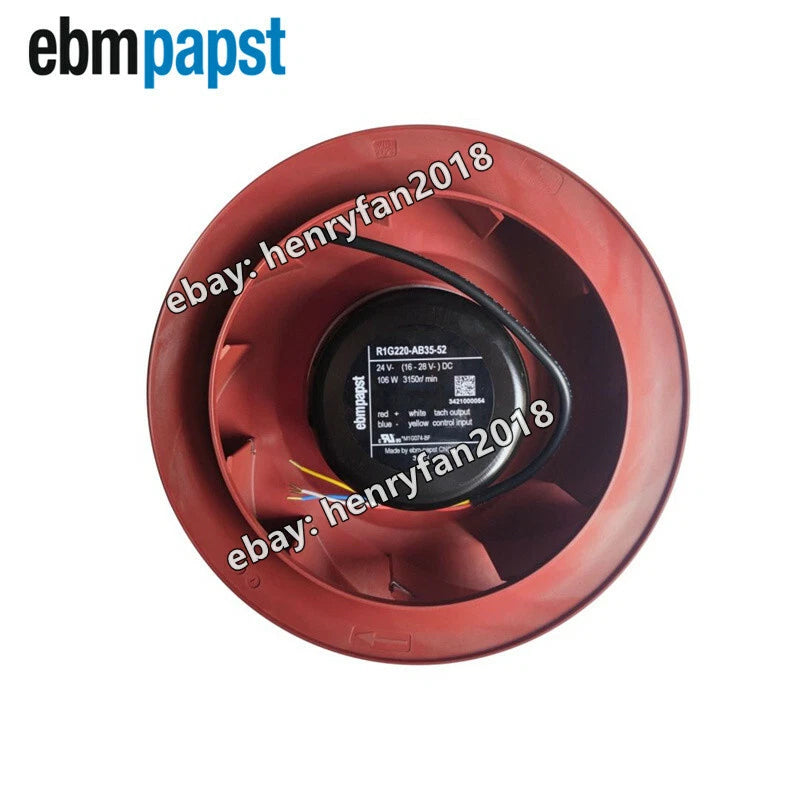 Ebmpapst R1G220-AB35-52 Centrifugal fan DC 24V 106W 3150RPM ??220MM Cooling Fan