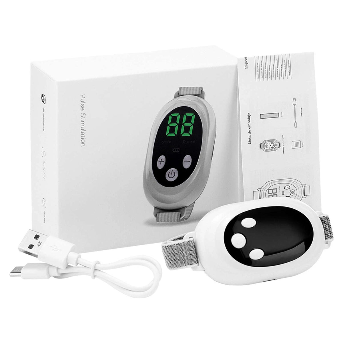 Insomnia Relief Device with Microcurrent Two Modes 20 Levels Adjustable Strap