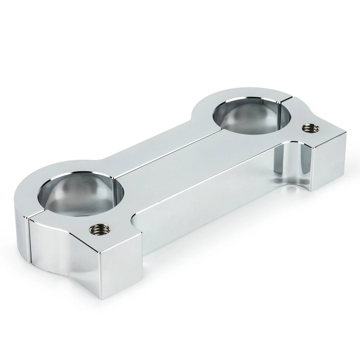 Chrome gauge relocation bracket for Harley-Davidson T-bars