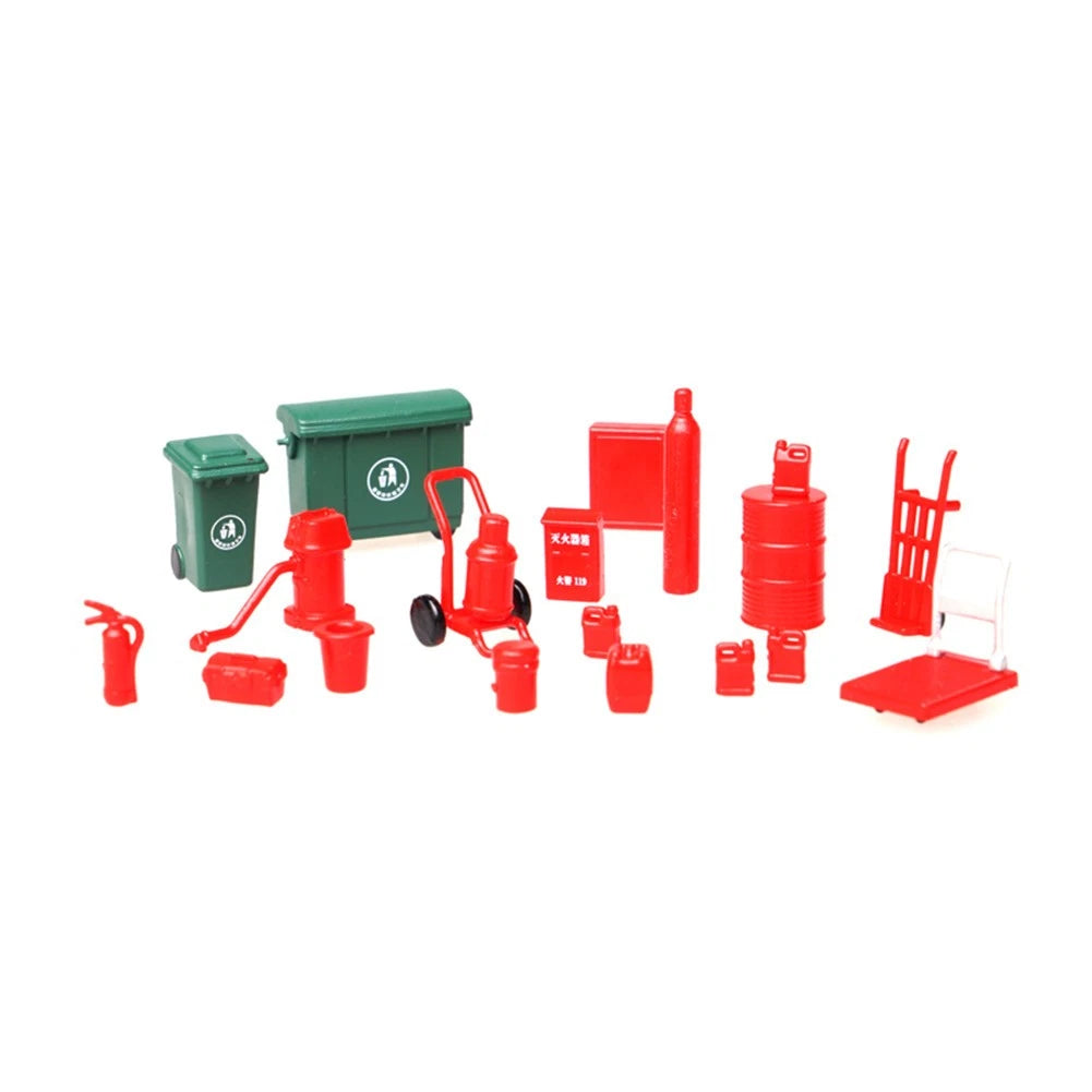 1:64 Display Diorama Scene Props Model Trash/Oil Garage Auto Repair Shop Tool