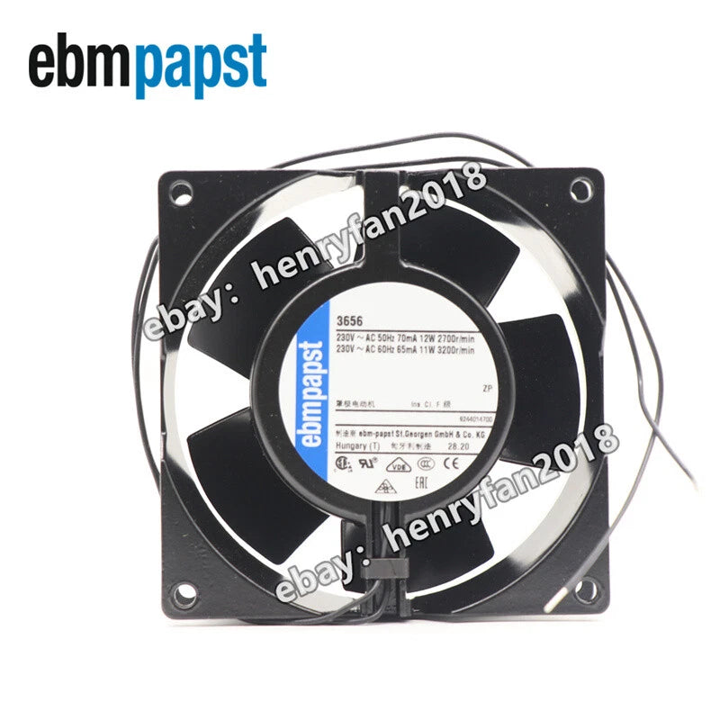 Ebmpapst 3656 Axial Fan 230V 70/65mA 2700RPM 2Wires 90*90*38MM Ebm Cooling Fan