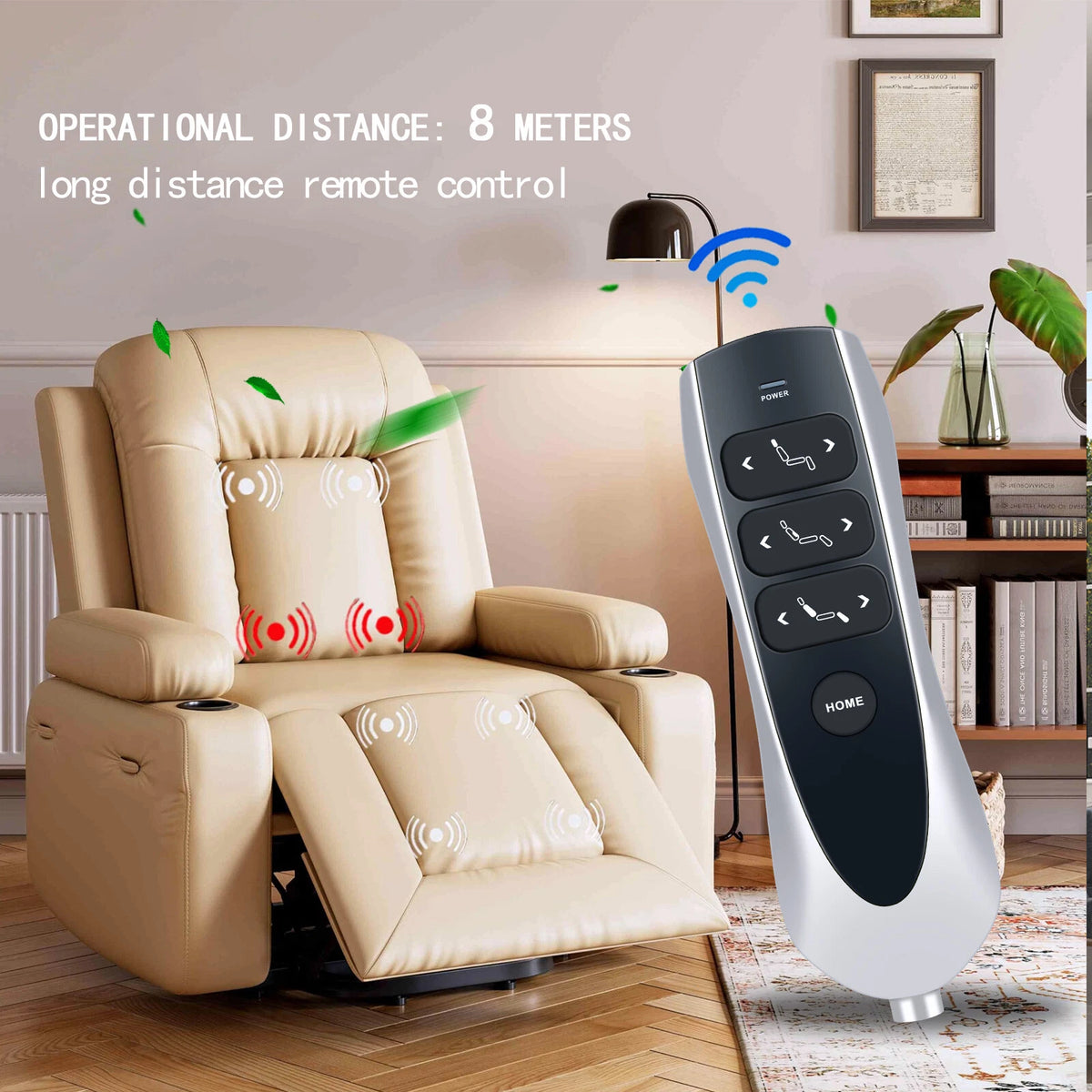 For Okin 7 Button 7 Pin Lift Chair Recliner Remote Handset with USB / Bluelight