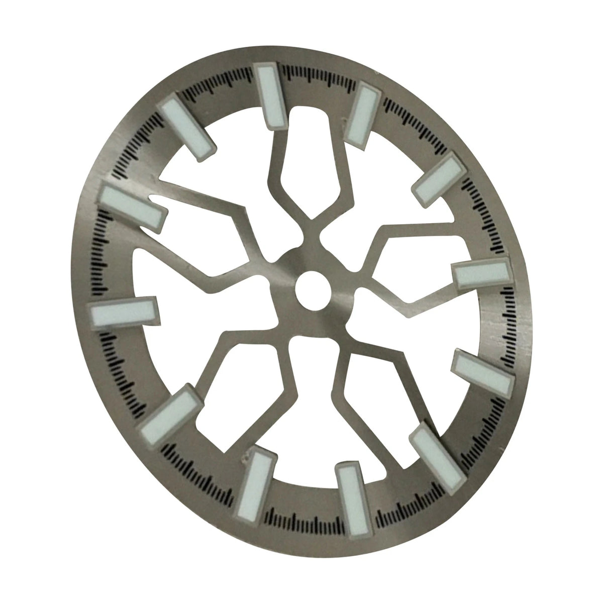 Grey 28.5mm Skeleton Watch Dial Green Luminous For NH70 Watch Movement Accessory