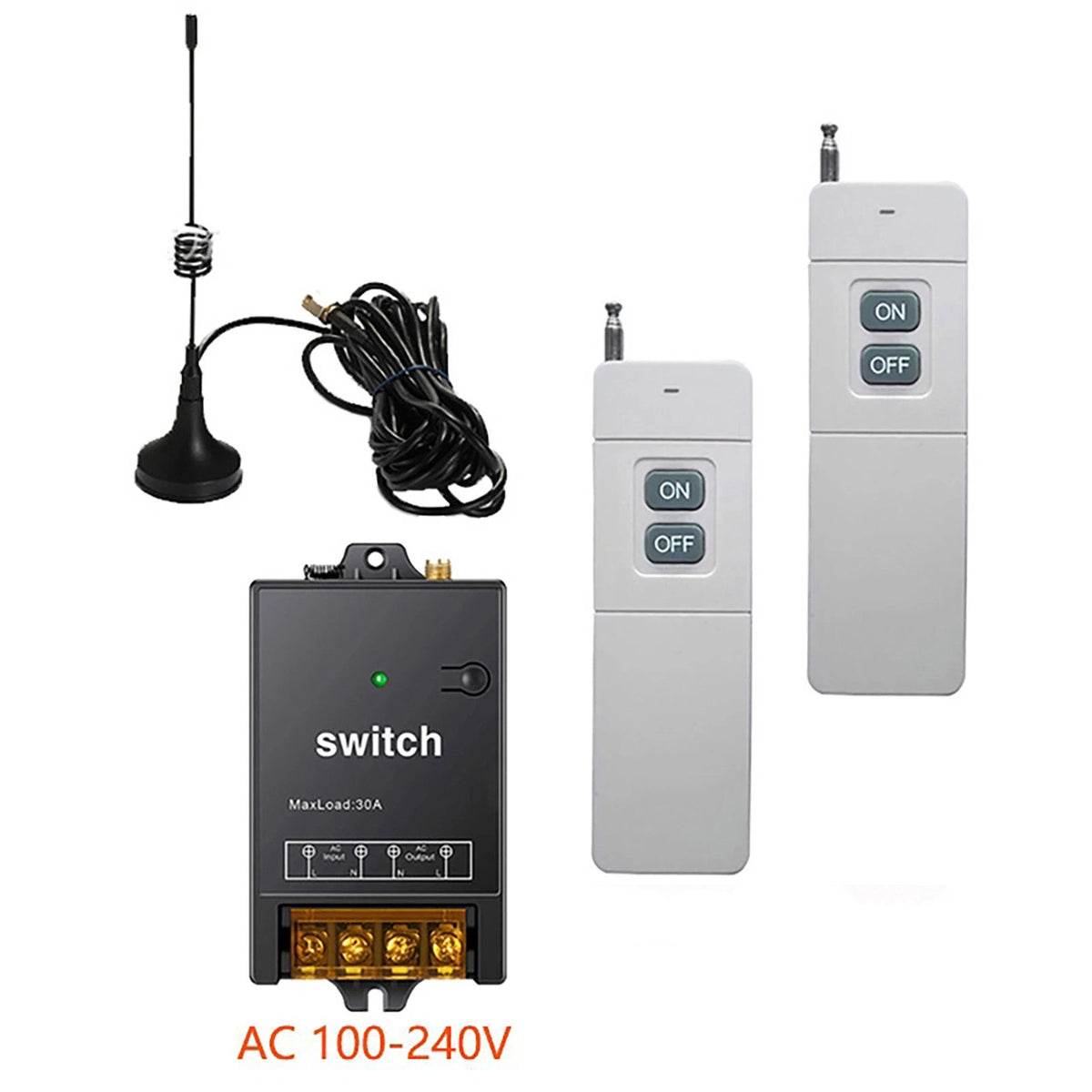1.5KM Long Range 2CH RF Wireless Remote Control Switch Transmitter+Receiver Kits