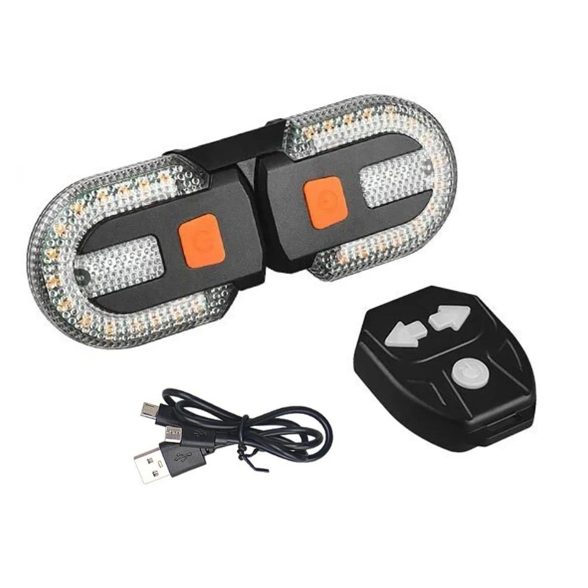 Rechargeable Bike Tail Light Kit Remote Control Turn Signals 5 Lighting Modes