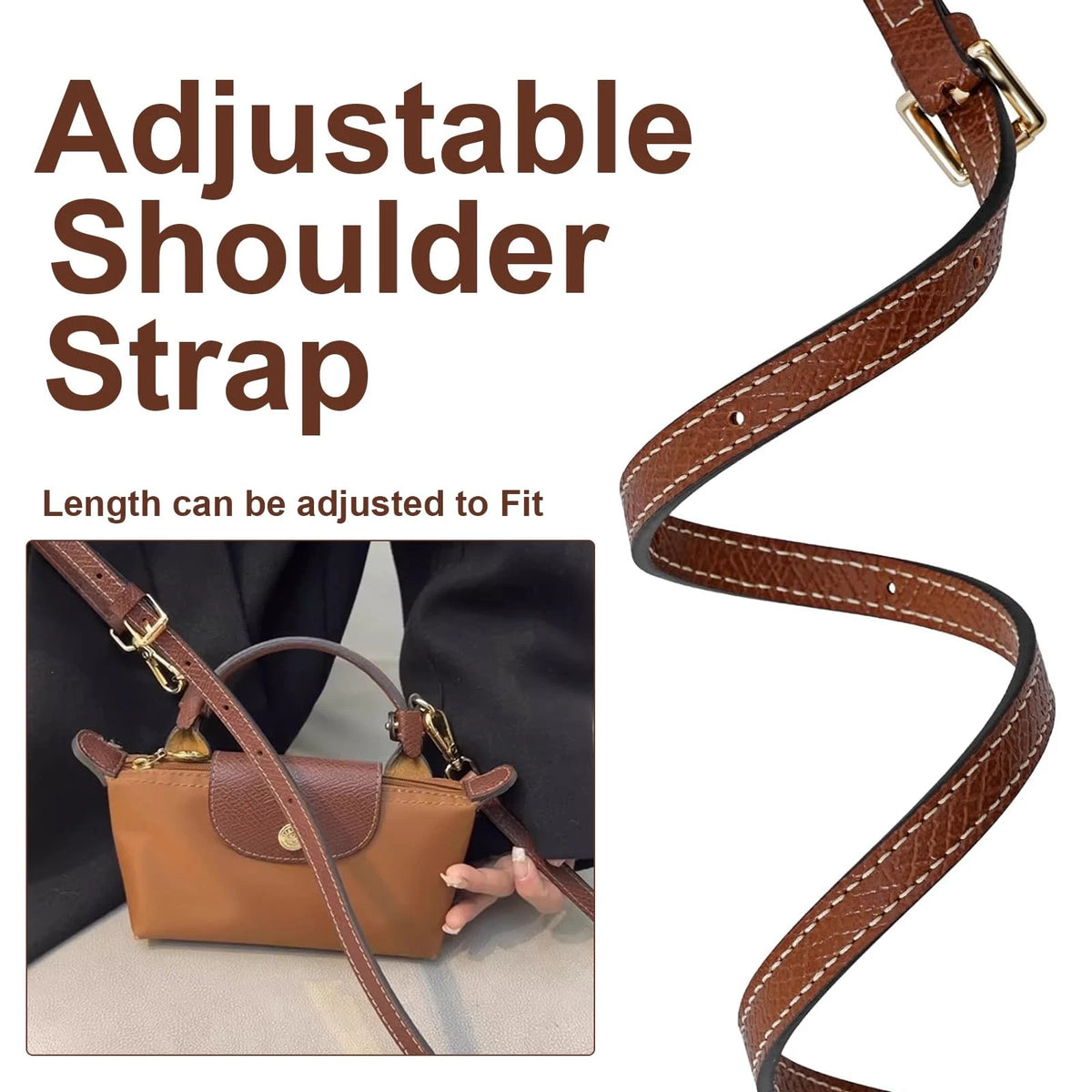 LOUKAYCCI 2 Kit Mini Bag Leather Shoulder Strap and Beige Felt with