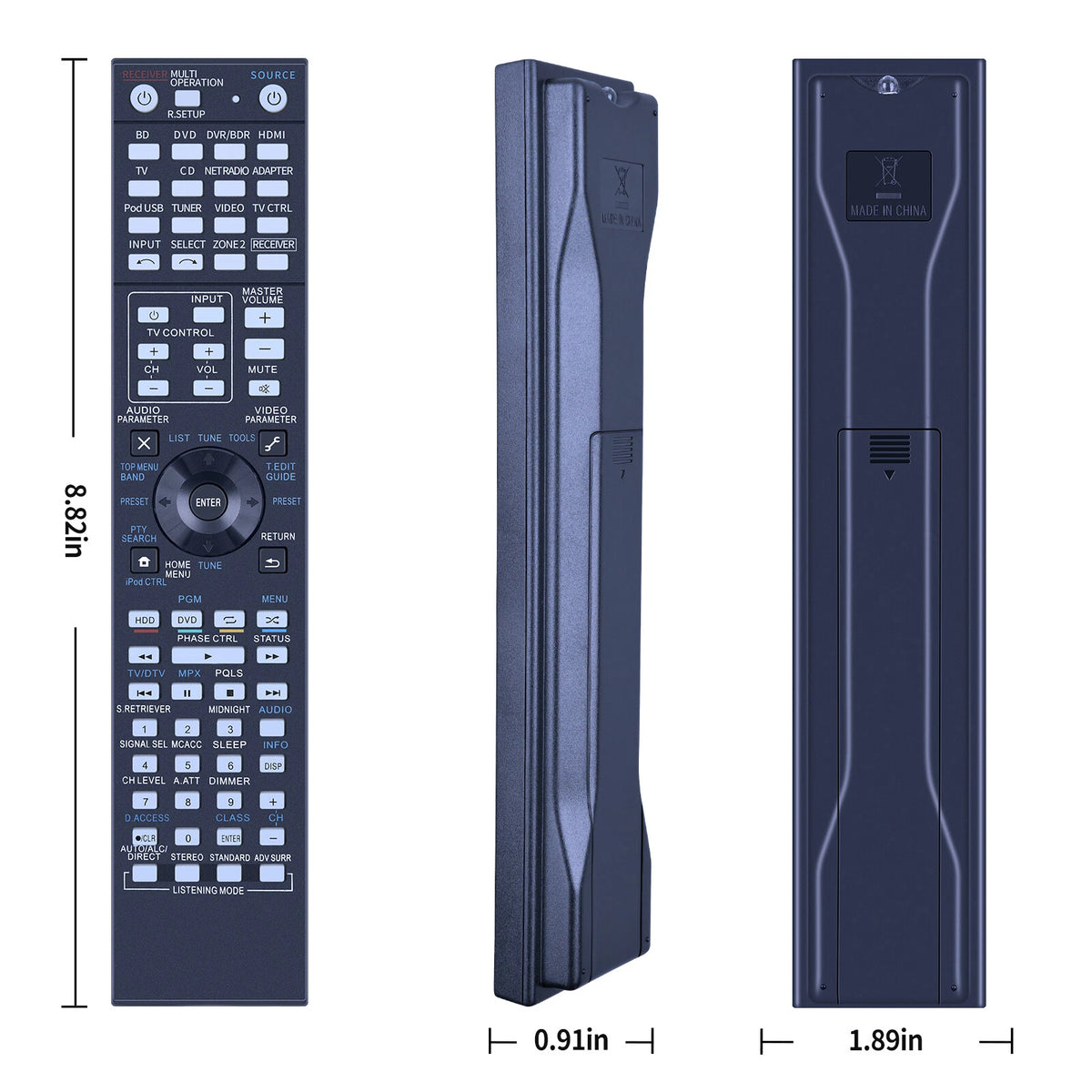 AXD7555 Replacement Remote Control For Pioneer AV Receiver VSX-1019AH