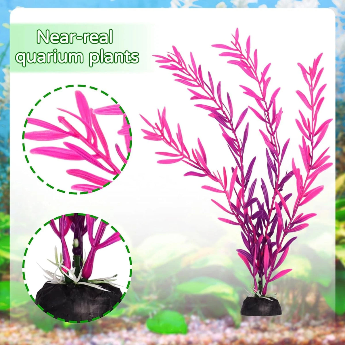 25 Pack Aquarium Plants, Fish Tank Decor Colorful Plants Artificial