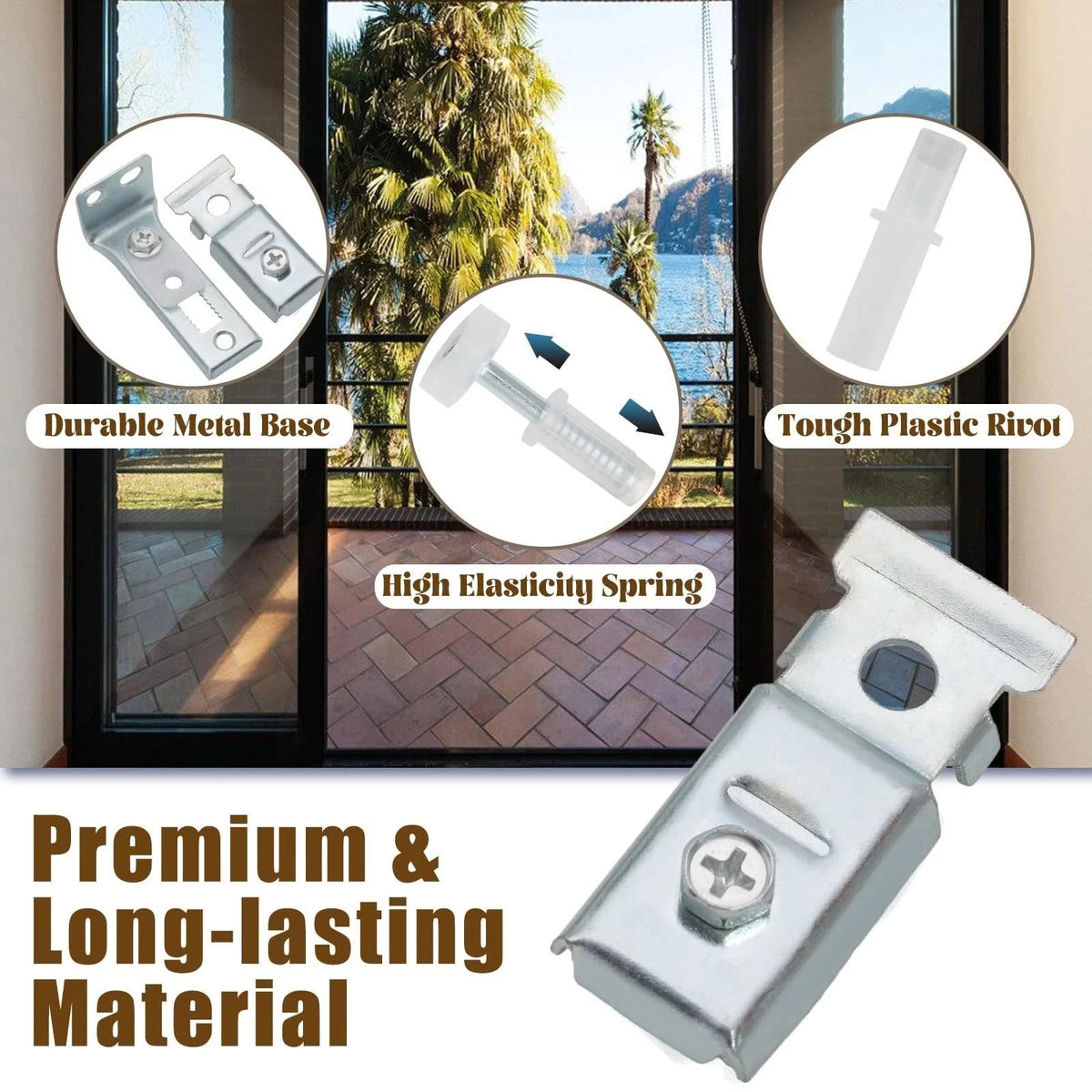 Complete Bifold Door Hardware Replacement Kit for 1-1 3/8 Inch Thick Doors